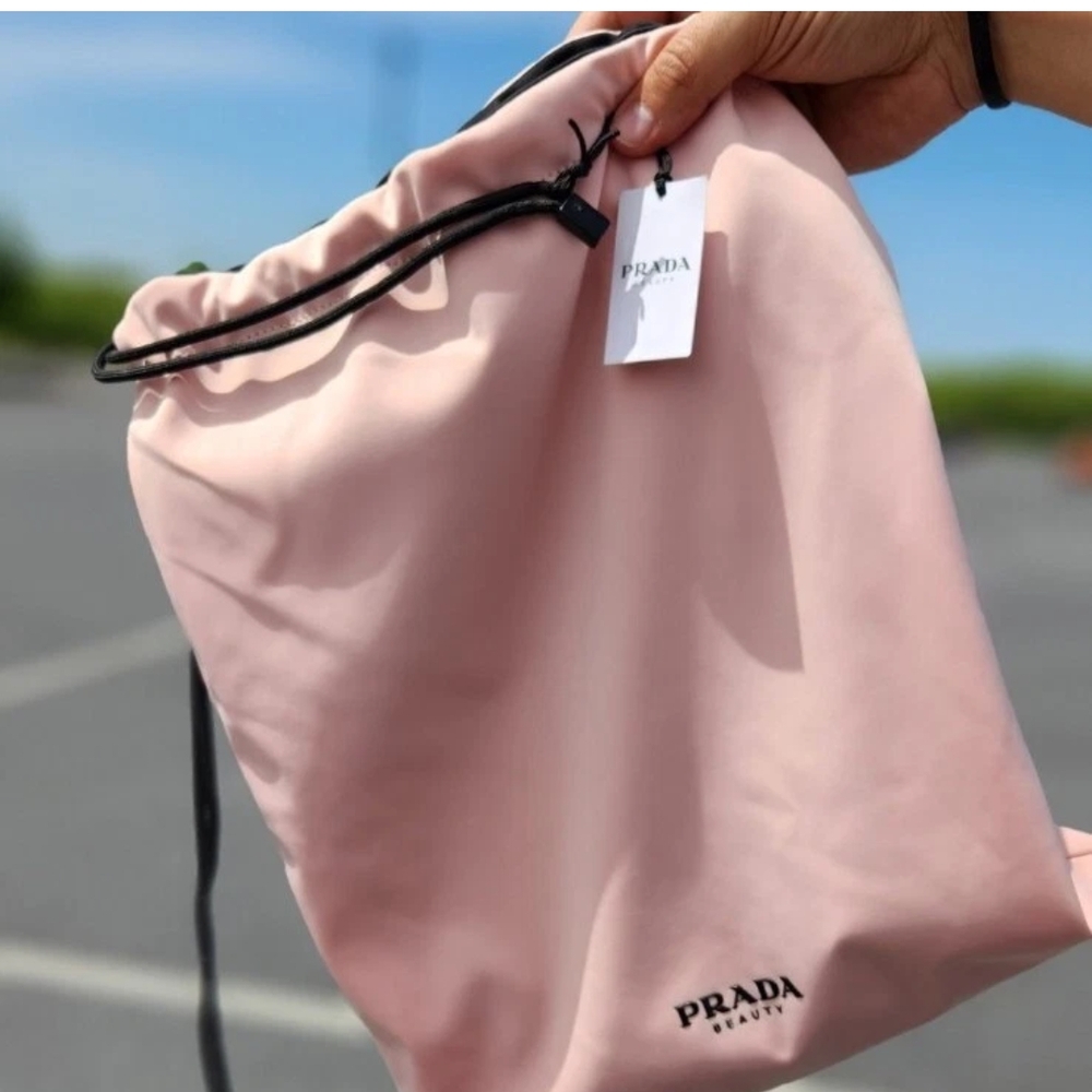 Prada Pink Backpack with Minimalist Design